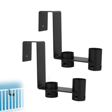 Imagem de BOXOB 2 peças Ganchos Varas de Piscina, Resistentes Ganchos Equipamentos de Piscina para Redes Skimmers Escovas Porta-Ferramentas Piscinas para Varas e Acessórios