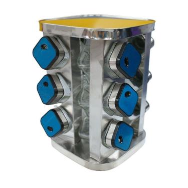 Imagem de Porta Condimentos Giratório com 12 Potes de Vidro - Quanhe