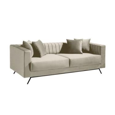 Imagem de Sofá Living Taiti 2,10 - Best Mobília, Veludo Off White