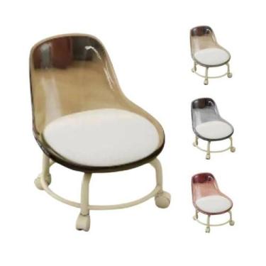 Imagem de Banqueta Baixa Multiuso Banquinho Com Rodinhas Giratórias - Top Rio