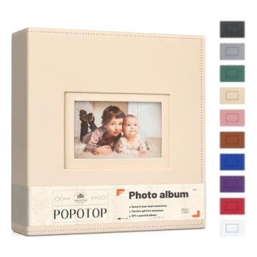 Imagem de popotop Álbum De Fotos 4X6 Com 300 Bolsos E Capa Dura Couro, Livro Pequeno 50 Páginas Para Família, Viagens, Casamento, Presentes Bebês