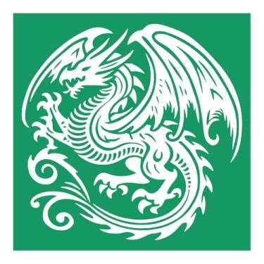 Imagem de Estêncil de tela de seda autoadesivo de dragão, estêncil de impressão de tela do zodíaco para artesanato, transferências de giz, estêncil reutilizável para pintura em madeira, camiseta, tecido, placa