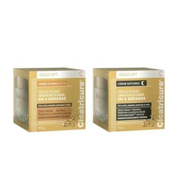 Imagem de Kit Cicatri Cure Creme Anti-rugas Diurno FPS30 + Noturno Gold Lift 50g - 2 Itens