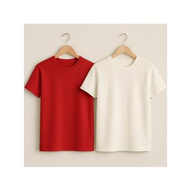 Imagem de Kit 2 Camisetas Básicas Streetwear Camisa T-Shirt Masculina Slim  Algo