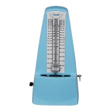 Imagem de simhoa Metrônomo mecânico profissional portátil para ritmologista, acompanhamento de andamento e batida, som alto para violoncelo, saxofone, ukulele e, Azul