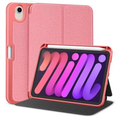 Imagem de DTTO Capa para Mini 7ª/6ª geração 2024/2021 de 8,3 polegadas com suporte para lápis, capa com suporte inteligente para iPad Mini 7 (A17 Pro)/iPad Mini 6 com vários ângulos de visualização,