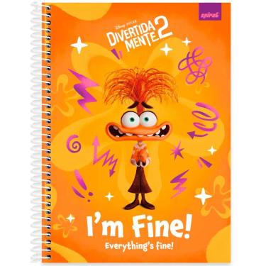 Imagem de Caderno Universitário Capa Dura 1x1 80 Folhas Divertidamente Disney Spiral