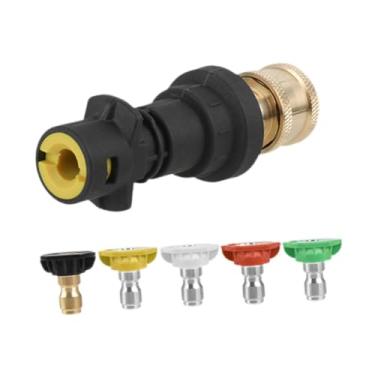 Imagem de ＡＷＨＡＯ Adaptador de lavadora de alta pressão com conexão rápida, peça de reposição resistente, acessórios, ferramenta de limpeza, encaixe de lavadora de alta, Conjunto de 5 Bicos