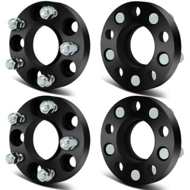 Imagem de SCITOO 4 peças 5x115 espaçadores de roda 2,5 cm furo 71,5 mm pinos 14x1,5 espaçadores de roda 5 terminais aptos para Dodge Charger 2006-2022, para Dodge Challenger 2008-2022