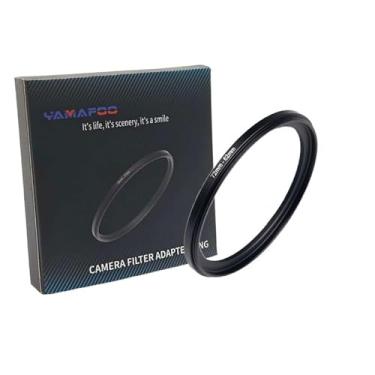 Imagem de Adaptador de anel de metal para cima/para baixo compatível com câmeras mirrorless DSLR Lens, conversor de rosca de filtro UV CPL ND, preto (72-62)