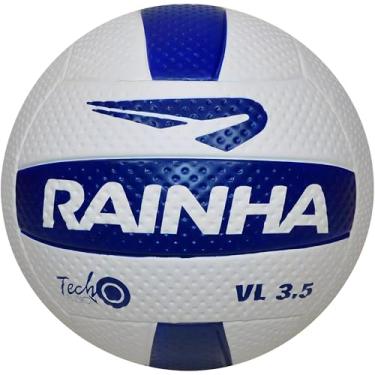 Imagem de Bola de Vôlei Profissional Rainha Texturizada 3.5 Azul e Branca Quadra e Areia | Oficial Costurada | Câmara Butílica | Ideal para Treino, Jogos, Lazer.