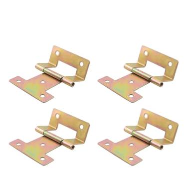 Imagem de JCBIZ Dobradiça dobrável com 5 furos, material de ferro colorido, engenharia, engenharia, dobradiça de conexão de porta para móveis, porta de armário fixa