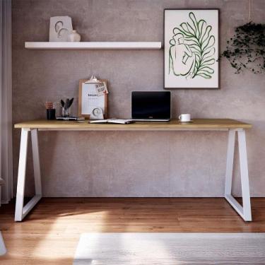 Imagem de Escrivaninha Escritório 160cm x 70cm c/ Pés em Aço F5 Office - F5 Offi