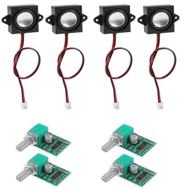 Imagem de Mini alto-falante JST-PH2.0 mm de 3 watts 8 Ohm, interface de 2 pinos com 4 peças, mini amplificador de áudio PAM8403 CC 5V, módulo de amplificador de potência digital