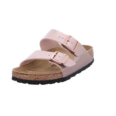 Imagem de BIRKENSTOCK Sandálias femininas Arizona Birko Flor, largura regular, Cobre, 7 Women/6 Men
