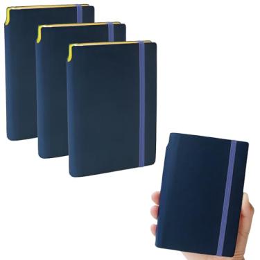 Imagem de J6&H6 Minimalist Design Pocket Notebooks Set Of 3, Portable small Notebook with Pen Holder, 486 Thick Lined Pages ( 3.3" x 4.3"), The Perfect Mini Note Pads to Stay Organized and Boost Productivity at