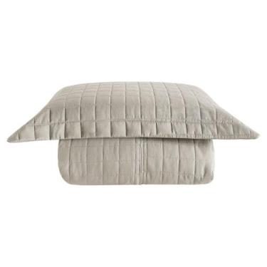 Imagem de Cobre Leito Solteiro Porta Travesseiro 300 fios Basic Bege - Home Fern