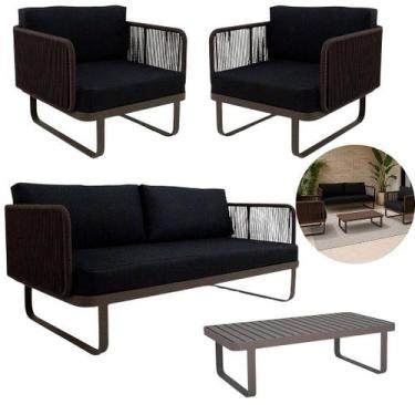 Imagem de Jogo de Sofá Completo Modelo Catelli em Corda Náutica - NossaKasa Móve