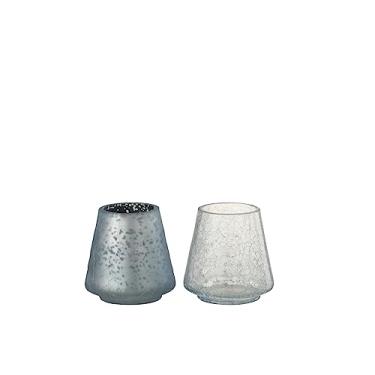 Imagem de Castical Conico Craquelado Azul 10Cm Ass2