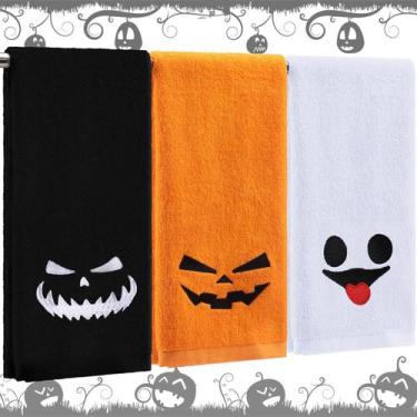 Imagem de Toalhas de Mão Fanfanwin - Halloween e Natal - 3 Unidades (35x75cm)