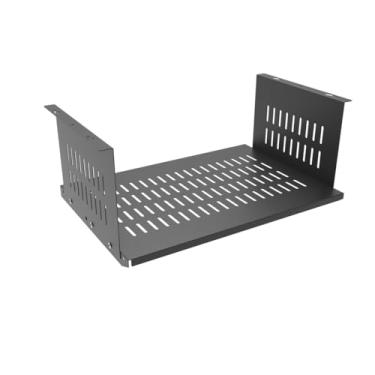 Imagem de JINGCHENGMEI Suporte de computador sob a mesa para computadores SFF e PCs de fator de forma pequeno, produto que usa espaço 43,9 cm x A 16,5 cm x P 30,5 cm, compatível com PlayStation 4, PS4 Slim, PS4