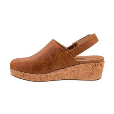 Imagem de Corkys Footwear Cunhas femininas de baixa temperatura de 5 cm – com palmilhas macias de EVA, design de bico fechado, estilo chique de outono e fecho de para conforto o dia todo, Ferrugem, 41