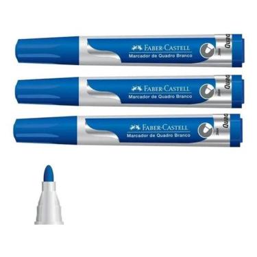 Imagem de Pincel Marcador Quadro Branco 3Mm Azul Faber Castell