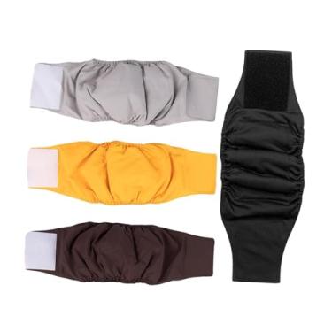 Imagem de Bothyi 4x Fraldas para Cachorro, Faixa para Barriga de Cachorro, Elegante, Fácil de Limpar, Confortável para Cães Pequenos e Médios, Altamente Absorvente, M