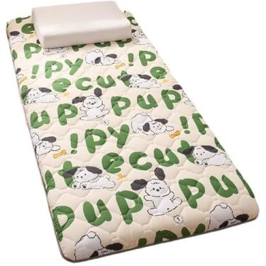 Imagem de Colchão Futon Japonês Piso Grosso Tatami Tapete De Dormir Dobrável Antiderrapante Antibacteriano Colchão De Acampamento Duplo Único, A, 90x200cm