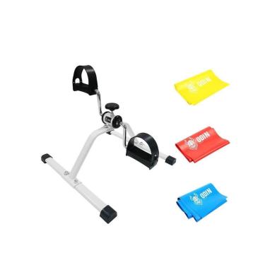 Imagem de Kit Fisioterapia Mini Bicicleta Faixa Elástica - Odin Fit