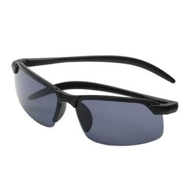 Imagem de Óculos de sol unissex com proteção UV para dirigir durante o dia e a noite, óculos de sol polarizados da moda para atividades ao ar livre, preto, BH01