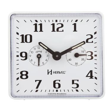 Imagem de Relógio Despertador a Cordas Branco  Herweg