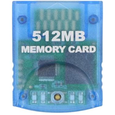 Imagem de OMYZERO Cartão de memória Gamecube - Armazenamento de alta velocidade para consoles Nintendo Gamecube e Wii, kit de acessórios para jogos (512 MB-azul)