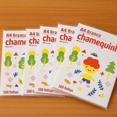 Imagem de Kit Papel Chamequinho Branco A4 C/5 Unidades