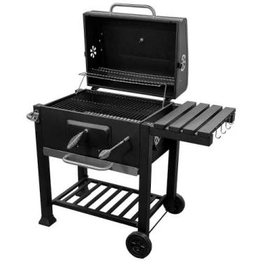 Imagem de Churrasqueira Móvel Americana a Carvão com Prateleira Lateral - Nagano