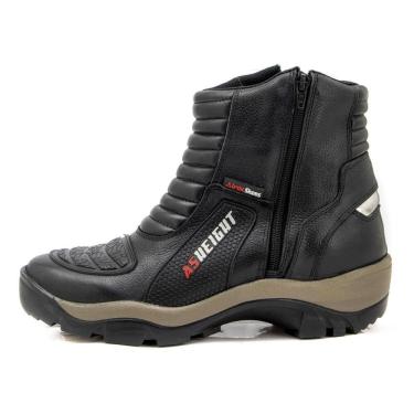 Imagem de Bota Motociclista Masculina As-height Couro Cano Curto