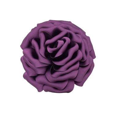 Imagem de NewZenro Broches Grandes E Delicados De Cetim Seda Com Rosas, Lapela, Flores Tecido Elegantes Delicadas, Broche Grande Para Mulheres, Festa Casamento, Banquete, Vestido, Terno, Roupas, Acessórios, J