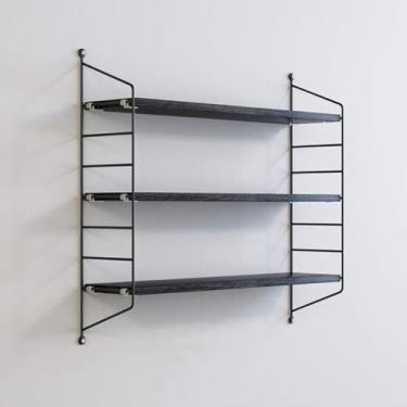 Imagem de Prateleira Flutuante Prateleira De Parede De Ferro Estilo Nórdico Estante De Parede De 3 Camadas Sala De Estar Tv Parede Decoração De Quarto, C, 75X20X60CM