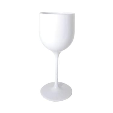 Imagem de Jogo De 17 Taças De Vinho Acrílico Cristal Translúcido 280ml Cor:Solida Branca