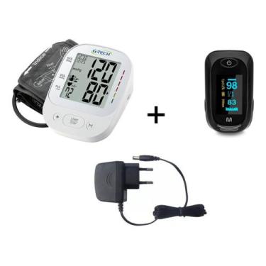 Imagem de Kit Medidor De Pressão Digital LA800 Com Braçadeira + Fonte Eliminador