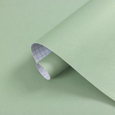 Imagem de Dimoon Papel de parede de contato verde claro para novos materiais ecológicos, espessamento, atualização em relevo, para locatários em relevo, bancada, quarto