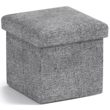 Imagem de Otomano de armazenamento Ornavo Home Dobrável Dobrável 30x30x30cm