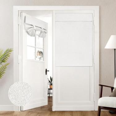 Imagem de Cortinas de porta francesas HOMEIDEAS Linen Blackout 86x102cm 1 painel