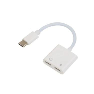 Imagem de Divisor de adaptador tipo C de carregamento duplo tipo C de áudio - Li