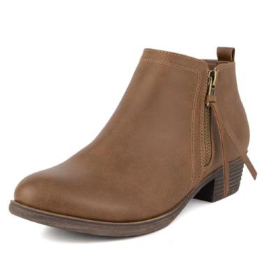 Imagem de London Fog bota feminina de cano curto, Brown Smoothe, 6.5