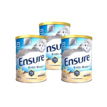 Imagem de Kit 3 Suplementos Ensure Baunilha 850g - Estoque Garantido - Abbott Nu