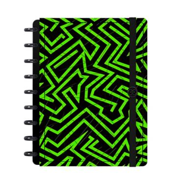Imagem de Caderno De Disco Inteligente Iscool Urban Flow Traço Urbano Fluor Verde M