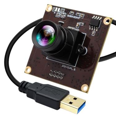 Imagem de IFWATER Módulo de câmera USB de alta velocidade 50fps, baixa iluminação, câmera 0,01 lux com lente sem distorção de 53 graus 1080p USB3.0 Motion Webcam Plug and Play para microscópio de inspeção