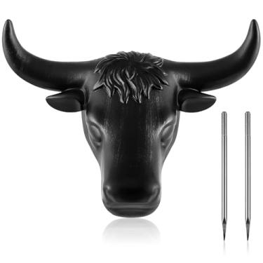 Imagem de Crowye Conjunto completo de rodeio de cabeça de boi júnior com 11 buzinas conjunto completo de rodeio caubói prática de corda haste de alumínio para entusiastas de cavalos treino de corrida júnior