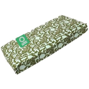 Imagem de Molly Mutt Capa de colchão de berço grande - estampa Amarillo by Morning - mede 68,5 x 132,1 x 12,7 cm - 100% algodão - durável - respirável - sustentável - lavável na máquina - capa de cama de